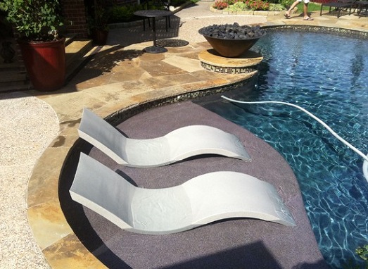 sun deck pool loungers