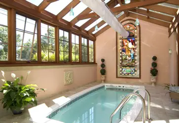 indoor pool glass enclosure